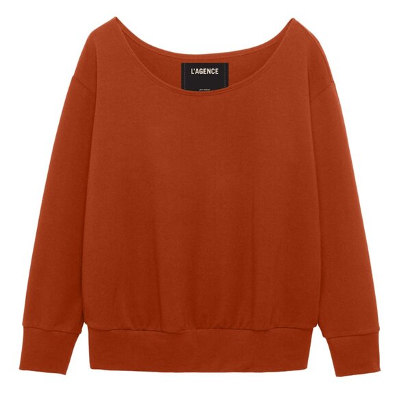 L'AGENCE Kimora Off Shoulder Top in Rust - Picture 4 of 4